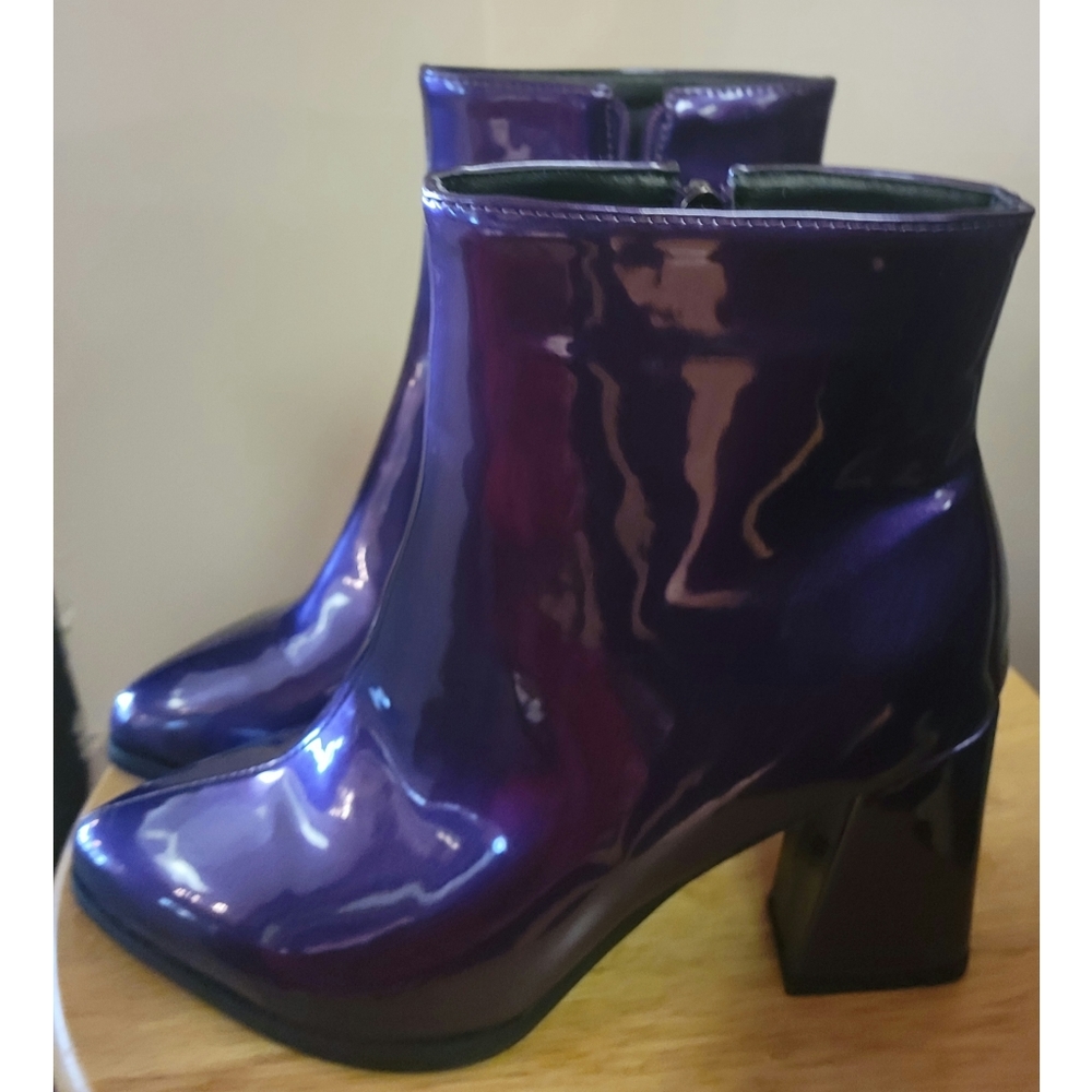 Patent Leather Boots.